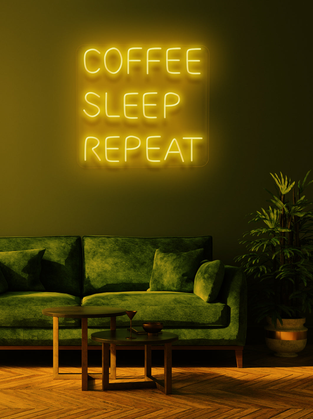 Coffee sleep repeat - LED Neon skilt