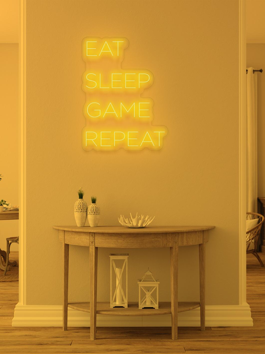 Eat sleep Game repeat - LED Neon skilt