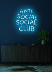 Anti social social club - LED Neon skilt